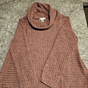 Christopher & Banks Cowl Neck Sweater in Warm Brown